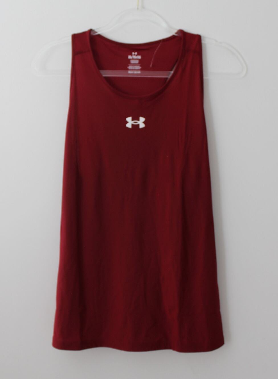 Under Armour Womens Compression Tank Wine Size XL NWT
